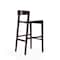 Manhattan Comfort Klismos Barstool in Ivory and Dark Walnut BS014-IV - alternate 2